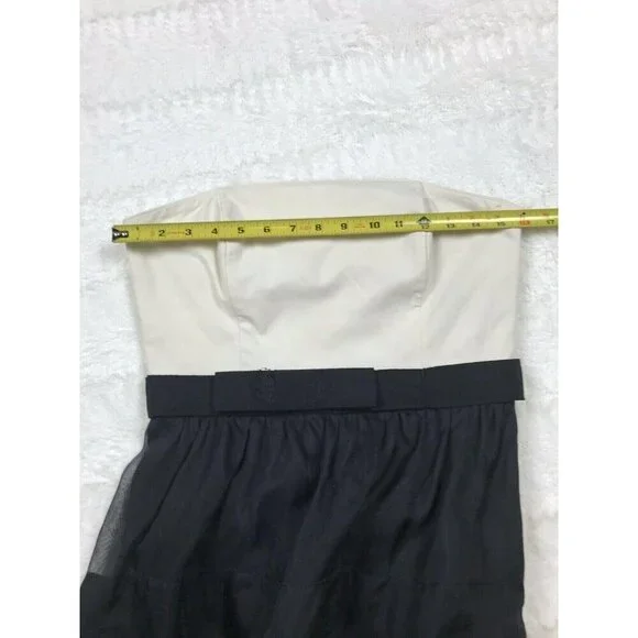White House Black Market Womens Dress Size 6 Strapless Silk Cocktail Party - Picture 9 of 11
